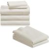 imageCalifornia Design Den Bedding Bundle  Split King Sheet Set with 4 Pillowcases 800 Thread Count 100 Cotton Sateen Ivory