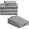 imageCalifornia Design Den Bedding Bundle  Split King Sheet Set with 4 Pillowcases 800 Thread Count 100 Cotton Sateen Light Grey