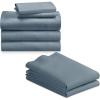 imageCalifornia Design Den Bedding Bundle  Split King Sheet Set with 4 Pillowcases 800 Thread Count 100 Cotton Sateen Steel Blue