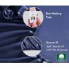 imageCalifornia Design Den 2Pack Twin Fitted Sheets Only  Soft 100 Cotton Durable Sateen Deep Pocket White Twin Fitted Sheet with AllAround Elastic  White08  Navy Blue