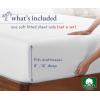 imageCalifornia Design Den 2Pack Twin Fitted Sheets Only  Soft 100 Cotton Durable Sateen Deep Pocket White Twin Fitted Sheet with AllAround Elastic  White01  Bright White