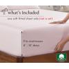 imageCalifornia Design Den 2Pack Twin Fitted Sheets Only  Soft 100 Cotton Durable Sateen Deep Pocket White Twin Fitted Sheet with AllAround Elastic  White09  Pink