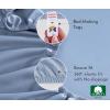 imageCalifornia Design Den 2Pack Twin Fitted Sheets Only  Soft 100 Cotton Durable Sateen Deep Pocket White Twin Fitted Sheet with AllAround Elastic  White07  Blue Hydrangea
