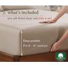 imageCalifornia Design Den 2Pack Twin Fitted Sheets Only  Soft 100 Cotton Durable Sateen Deep Pocket White Twin Fitted Sheet with AllAround Elastic  White03  Beige