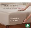 imageCalifornia Design Den 2Pack Twin Fitted Sheets Only  Soft 100 Cotton Durable Sateen Deep Pocket White Twin Fitted Sheet with AllAround Elastic  White03  Beige
