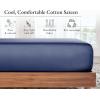 imageCalifornia Design Den 2Pack Twin Fitted Sheets Only  Soft 100 Cotton Durable Sateen Deep Pocket White Twin Fitted Sheet with AllAround Elastic  White08  Navy Blue
