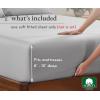 imageCalifornia Design Den 2Pack Twin Fitted Sheets Only  Soft 100 Cotton Durable Sateen Deep Pocket White Twin Fitted Sheet with AllAround Elastic  White05  Light Grey