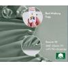 imageCalifornia Design Den 2Pack Twin Fitted Sheets Only  Soft 100 Cotton Durable Sateen Deep Pocket White Twin Fitted Sheet with AllAround Elastic  White13  Sage Green