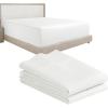 imageCalifornia Design Den 3Piece Bundle  Fitted Sheet with 2 Pillowcases 400 Thread Count 100 Cotton Sateen Deep Pockets Cal King Size Ivory