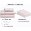 imageCalifornia Design Den 6 Piece King Size Sheet Set with 4 Pillowcases 600 Thread Count 100 Cotton Sateen Blush Pink