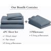 imageCalifornia Design Den 6 Piece King Size Sheet Set with 4 Pillowcases 600 Thread Count 100 Cotton Sateen Pastel Blue