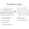 imageCalifornia Design Den 6 Piece King Size Sheet Set with 4 Pillowcases 600 Thread Count 100 Cotton Sateen White