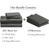 imageCalifornia Design Den Bedding Bundle  King Sheet Set with 4 Pillowcases 500 Thread Count 100 Cotton Sateen Grey