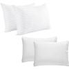 imageCalifornia Design Den 2 Bed Pillows with 2 Luxury Pillowcases Bundle  Soft ampamp Cooling Rayon from Bamboo King White
