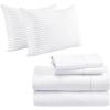 imageCalifornia Design Den 6 Piece Bedding Bundle 4 Piece Sheet Set 400 Thread Count 100 Cotton Sateen with 2 Pack Bed Pillows King White