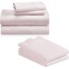 imageCalifornia Design Den 6 Piece King Size Sheet Set with 4 Pillowcases 600 Thread Count 100 Cotton Sateen Blush Pink