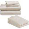 imageCalifornia Design Den 6 Piece King Size Sheet Set with 4 Pillowcases 600 Thread Count 100 Cotton Sateen Ivory