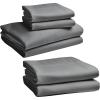imageCalifornia Design Den Bedding Bundle  King Sheet Set with 4 Pillowcases 100 Egyptian Cotton Sateen Grey