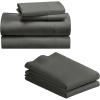 imageCalifornia Design Den Bedding Bundle  King Sheet Set with 4 Pillowcases 500 Thread Count 100 Cotton Sateen Grey