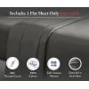 imageCal King Size Flat Sheet Soft 100 Cotton Sheet 400 Thread Count Sateen Cooling ampamp Breathable Bed Sheets Grey Flat Sheet Single California King Flat Sheet Only Grey