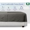 imageCal King Size Flat Sheet Soft 100 Cotton Sheet 400 Thread Count Sateen Cooling ampamp Breathable Bed Sheets Grey Flat Sheet Single California King Flat Sheet Only Grey