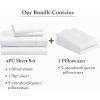 imageCalifornia Design Den 6 Piece Queen Size Sheet Set with 4 Pillowcases 400 Thread Count 100 Cotton Sateen White