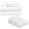 imageCalifornia Design Den 6 Piece Queen Size Sheet Set with 4 Pillowcases  1000 Thread Count 100 Cotton Sateen White