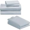 imageCalifornia Design Den Bedding Bundle  Queen Sheet Set with 4 Pillowcases 500 Thread Count 100 Cotton Sateen Light Blue