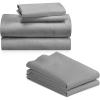 imageCalifornia Design Den Bedding Bundle  Queen Sheet Set with 4 Pillowcases 800 Thread Count 100 Cotton Sateen Light Grey