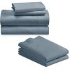 imageCalifornia Design Den Bedding Bundle  Queen Sheet Set with 4 Pillowcases 800 Thread Count 100 Cotton Sateen Blue