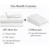 imageCalifornia Design Den 6 Piece Queen Size Sheet Set with 4 Pillowcases 400 Thread Count 100 Cotton Sateen Antique White