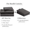 imageCalifornia Design Den Bedding Bundle  Queen Sheet Set with 4 Pillowcases 800 Thread Count 100 Cotton Sateen Grey