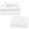 imageCalifornia Design Den 6 Piece Queen Size Sheet Set with 4 Pillowcases Rayon from Bamboo Sateen White