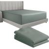 imageCalifornia Design Den Bedding Bundle  Queen Fitted Sheet with 2 Pillowcases 600 Thread Count 100 Cotton Sateen Sage Green