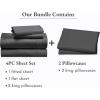 imageCalifornia Design Den 6 Piece King Size Sheet Set with 4 Pillowcases Rayon from Bamboo Sateen Grey