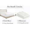 imageCalifornia Design Den 3Piece Bundle  Fitted Sheet with 2 Pillowcases 400 Thread Count 100 Cotton Sateen Deep Pockets King Size Ivory