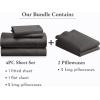 imageCalifornia Design Den Bedding Bundle  King Sheet Set with 4 Pillowcases 800 Thread Count 100 Cotton Sateen Grey