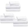 imageCalifornia Design Den 3Pack Sheet Sets 400 Thread Count 100 Cotton Sateen Deep Pocket Includes 3 Fitted Sheets 3 Flat Sheets and 6 Pillowcases King White