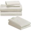 imageCalifornia Design Den Bedding Bundle  King Sheet Set with 4 Pillowcases 800 Thread Count 100 Cotton Sateen Ivory