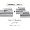 imageCalifornia Design Den 3Pack Sheet Sets 400 Thread Count 100 Cotton Sateen Deep Pocket Includes 3 Fitted Sheets 3 Flat Sheets and 6 Pillowcases King Light Grey