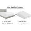 imageCalifornia Design Den Bedding Bundle  King Fitted Sheet with 2 Pillowcases 600 Thread Count 100 Cotton Sateen White