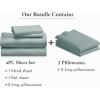 imageCalifornia Design Den Bedding Bundle  King Sheet Set with 4 Pillowcases 800 Thread Count 100 Cotton Sateen Soft Teal