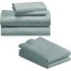 imageCalifornia Design Den Bedding Bundle  King Sheet Set with 4 Pillowcases 800 Thread Count 100 Cotton Sateen Soft Teal