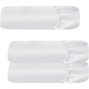 imageCalifornia Design Den 3Pack Fitted Sheets 400 Thread Count 100 Cotton Sateen Deep Pocket Includes 3 Fitted Sheets Only King White
