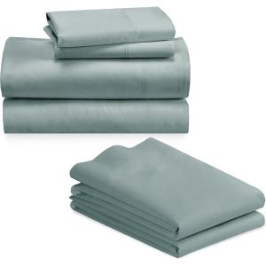 imageCalifornia Design Den Bedding Bundle  King Sheet Set with 4 Pillowcases 800 Thread Count 100 Cotton Sateen Soft Teal