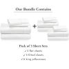 imageCalifornia Design Den 3Pack Sheet Sets 400 Thread Count 100 Cotton Sateen Deep Pocket Includes 3 Fitted Sheets 3 Flat Sheets and 6 Pillowcases King Antique White