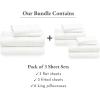 imageCalifornia Design Den 3Pack Sheet Sets 400 Thread Count 100 Cotton Sateen Deep Pocket Includes 3 Fitted Sheets 3 Flat Sheets and 6 Pillowcases King Ivory