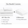 imageCalifornia Design Den Bedding Bundle  King Sheet Set with 4 Pillowcases 800 Thread Count 100 Cotton Sateen White