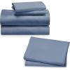 imageCalifornia Design Den 6 Piece King Size Sheet Set with 4 Pillowcases Rayon from Bamboo Sateen Blue Hydrangea