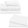 imageCalifornia Design Den Bedding Bundle  King Sheet Set with 4 Pillowcases 100 Organic Cotton Percale White